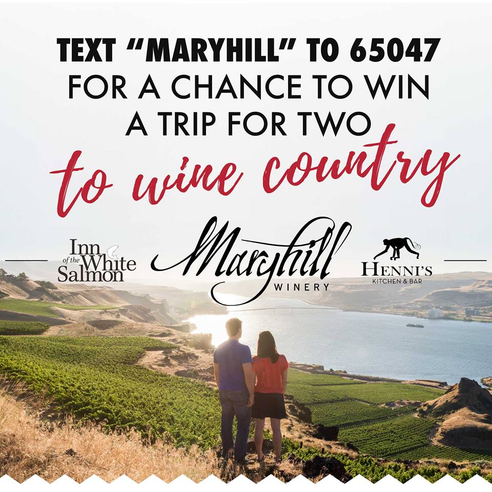 Maryhill Winery Offers a Trip to Wine Country in Text Message Sweepstake