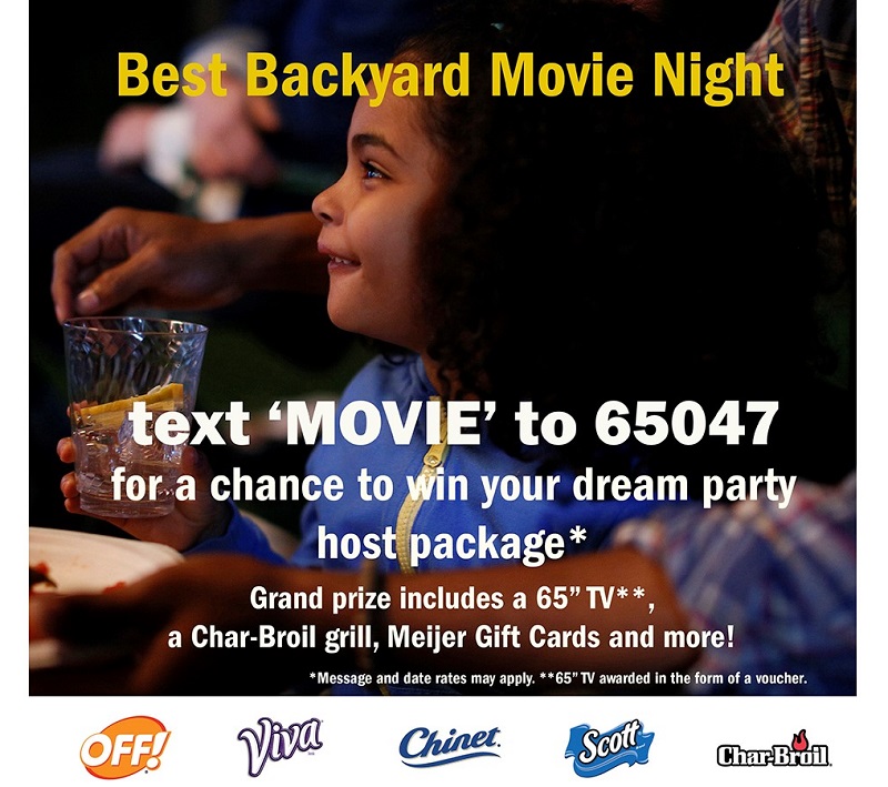 Backyard Movie Night Text to Win Promotion by Chinet at Meijers Backyard Movie Night Text to Win Promotion by Chinet at Meijers