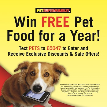 Free pet food for a year from Pet Supermarket
